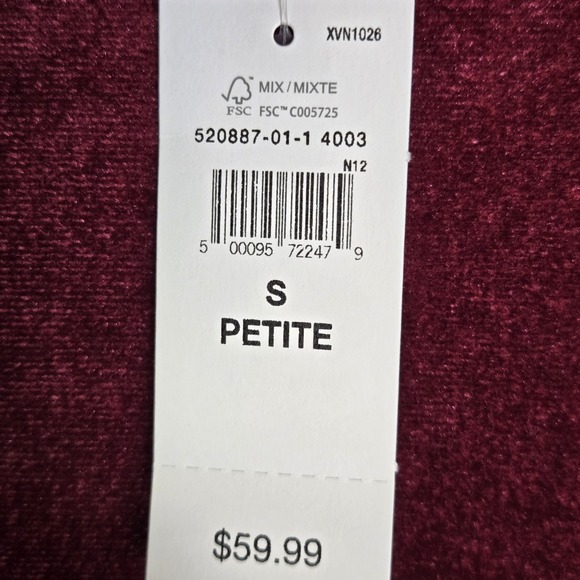 Gap Velvet Cami Slip Midi Dress, Side Slits, Red, Small Petite, New $59.99 MSRP - Picture 4 of 13